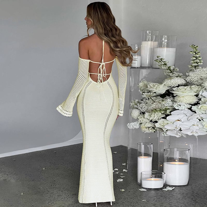 Back Lace Up Slim Fit Dress
