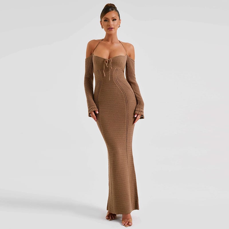 Back Lace Up Slim Fit Dress