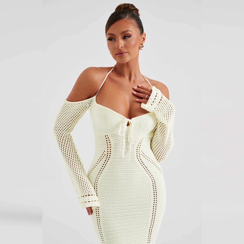 Back Lace Up Slim Fit Dress
