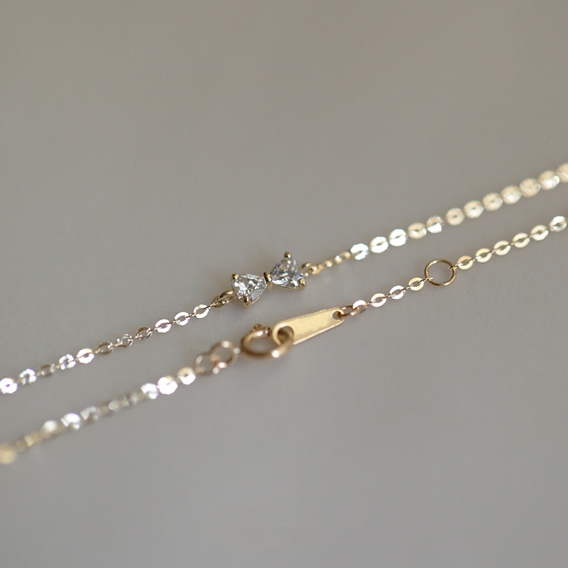 Sterling Silver Gold Plated Bow Bracelet Image 2