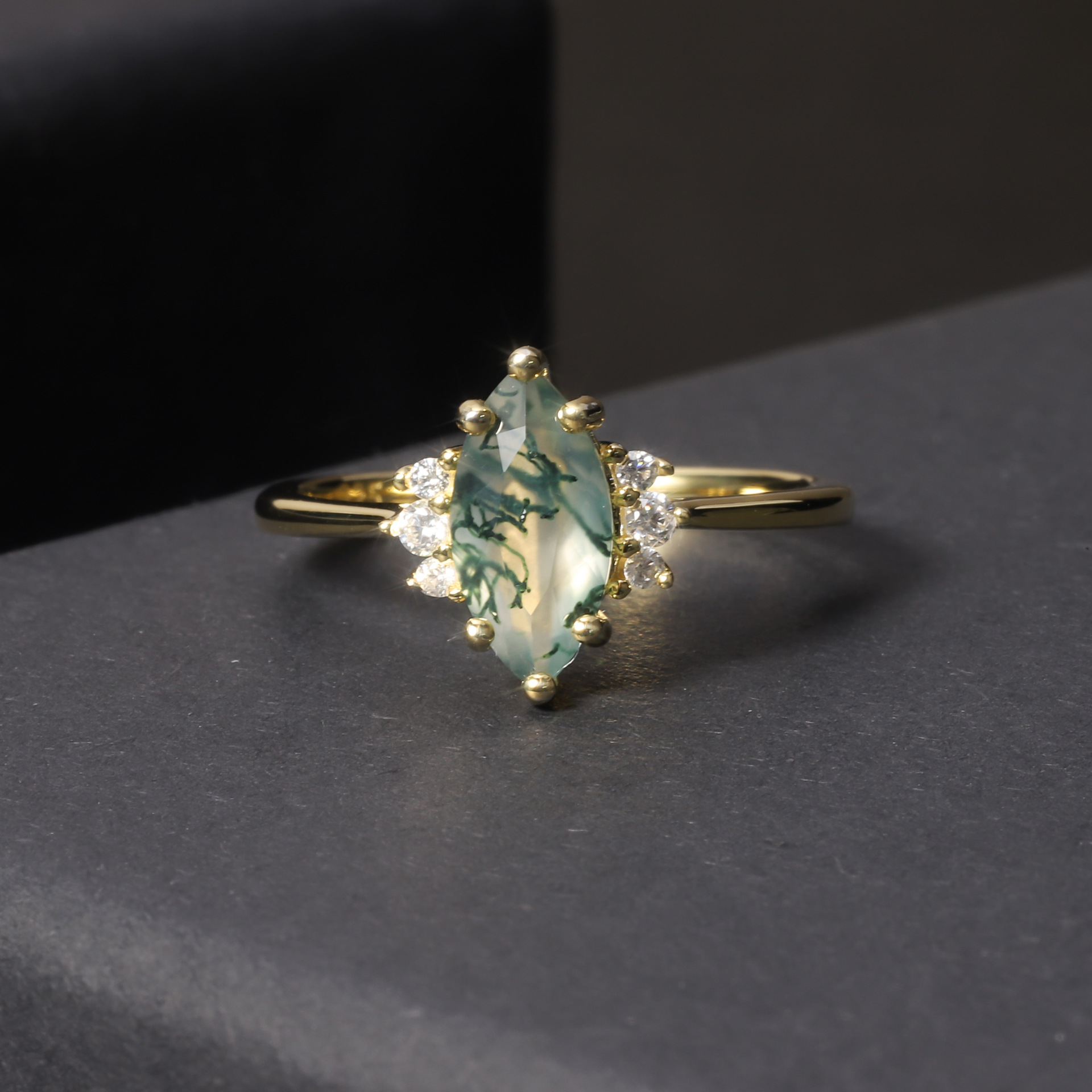 Aquatic Agate Ring 5