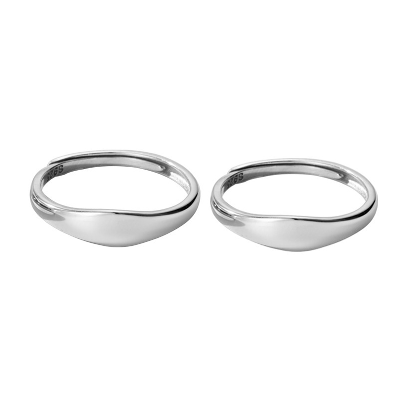 Sterling Silver 925 Couple Ring Image 4