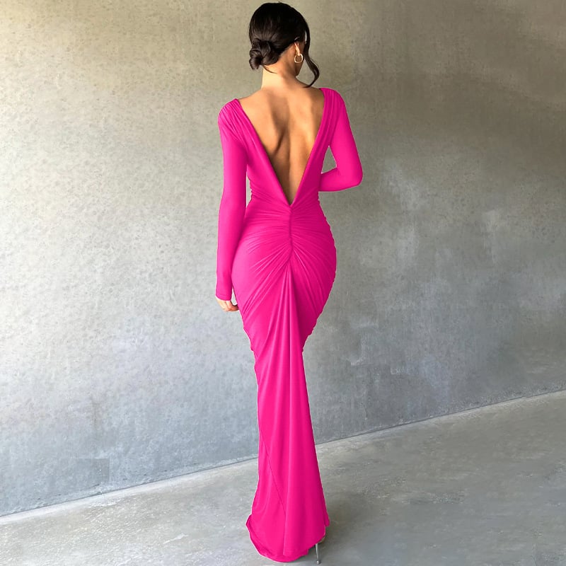 V-neck Slim Fit Dress Close-Up