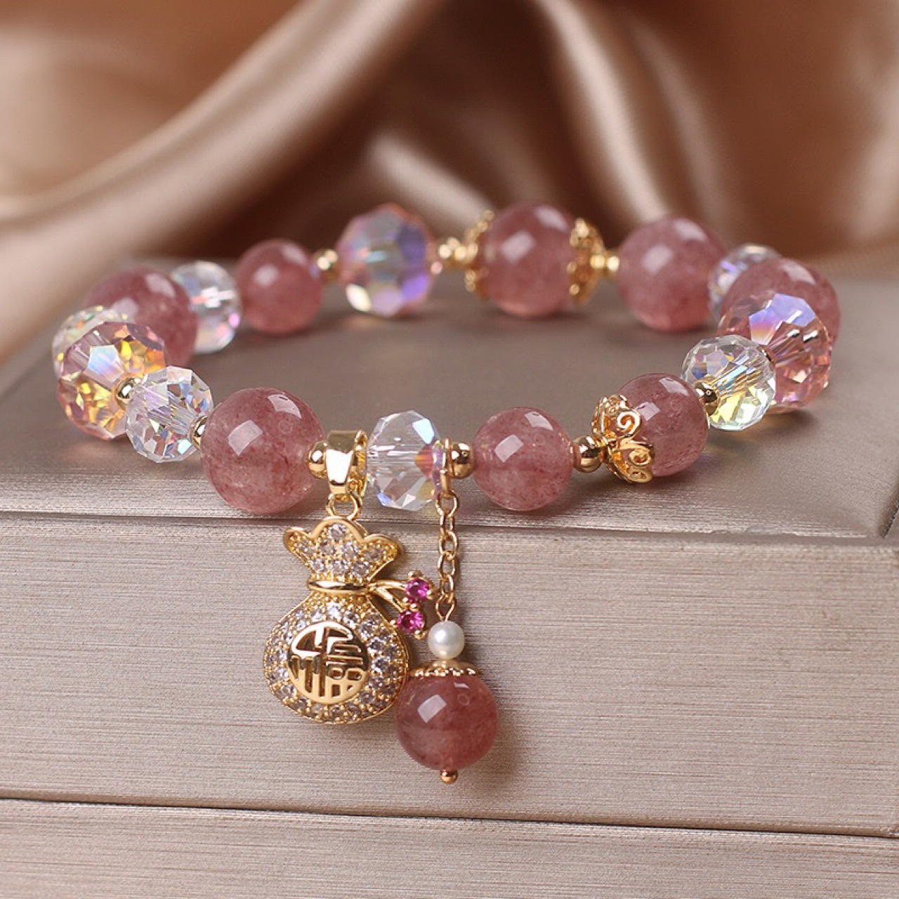 Strawberry Quartz Bracelet 5