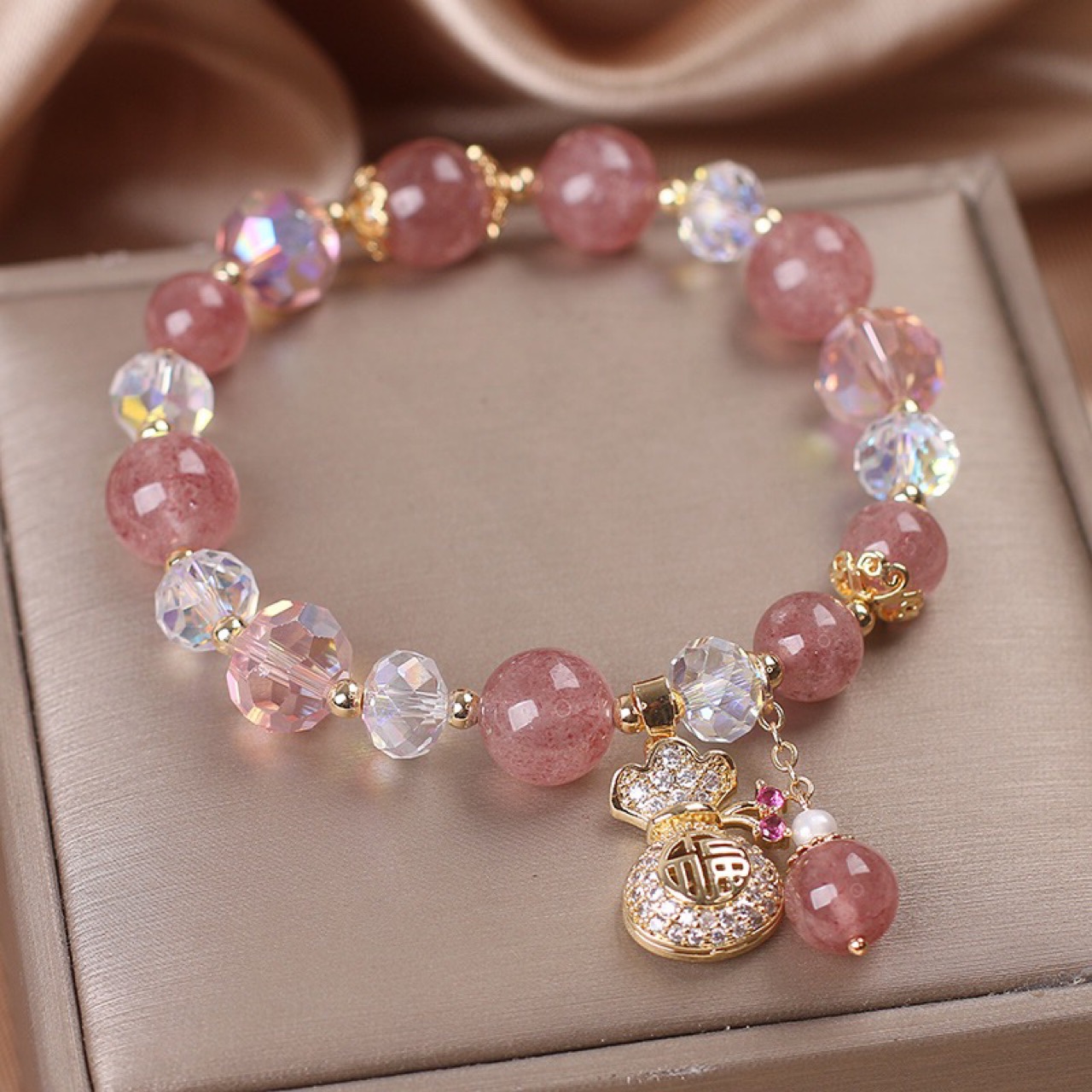 Strawberry Quartz Bracelet 3