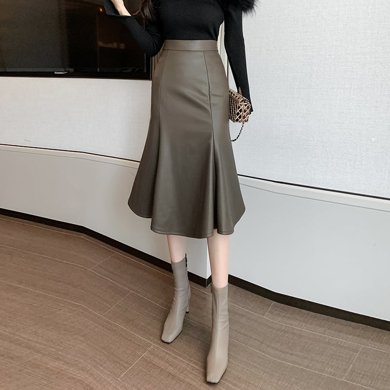 Fishtail Spandex Skirt Ruffles