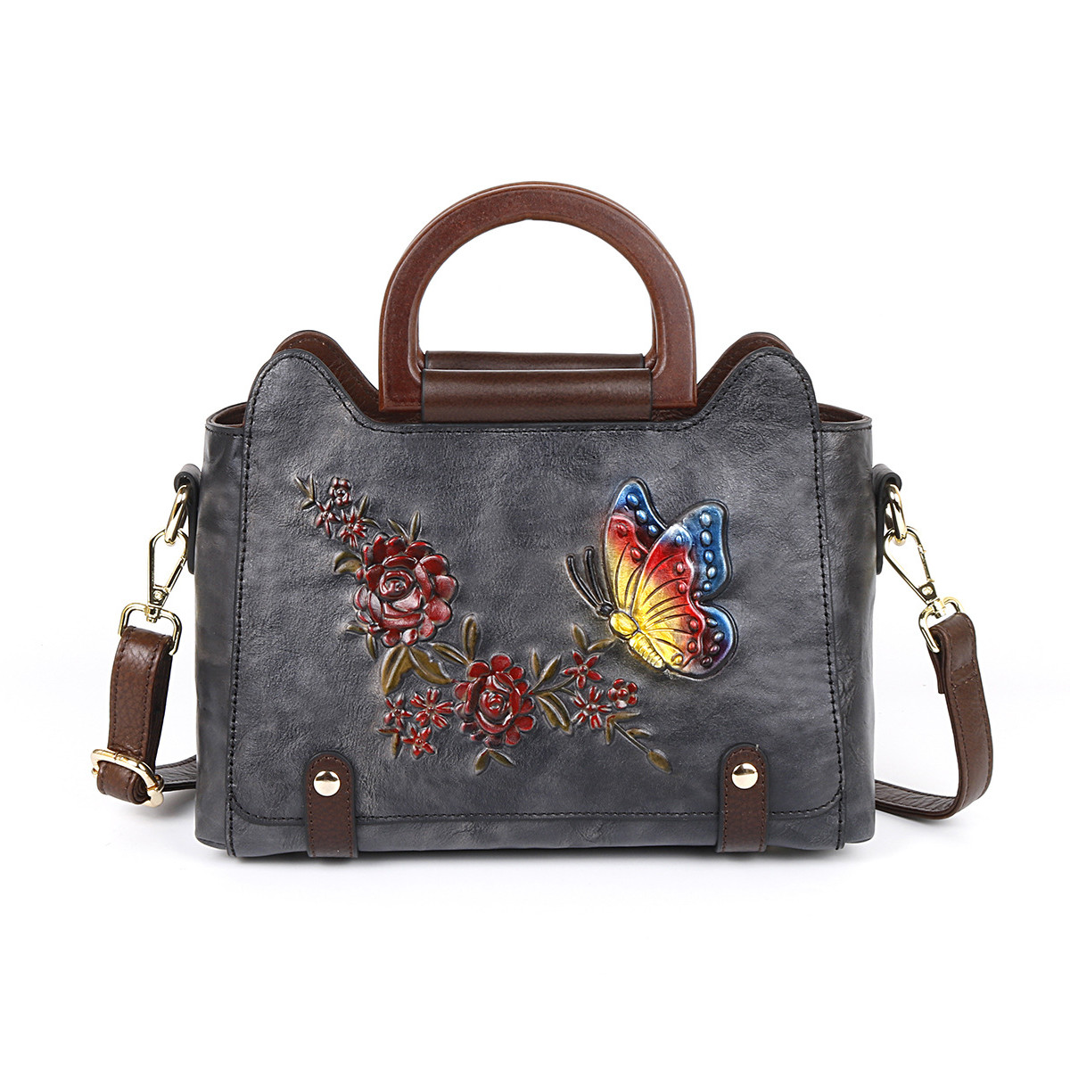 Crossbody Handbag - Coffee Color