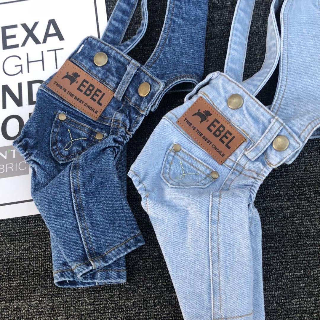 Dog Denim Overalls Image 7