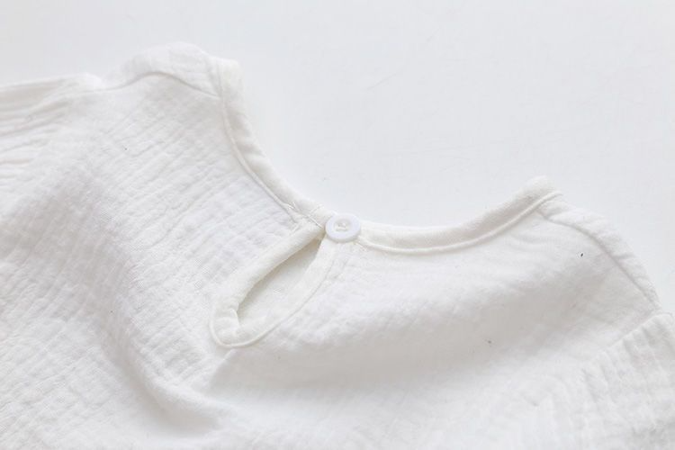 Ruffle Cotton Linen T-shirt Green