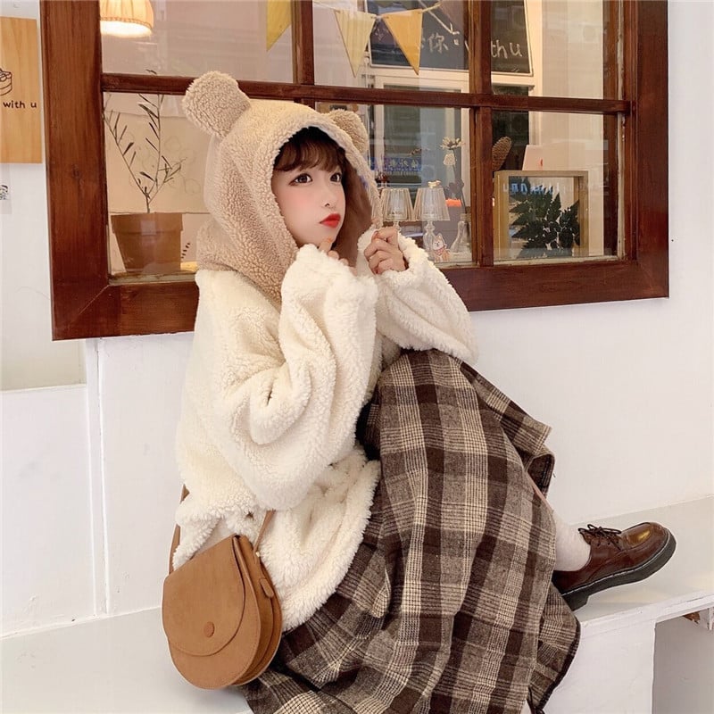 Cute Bear Ear Coat Fashion Look