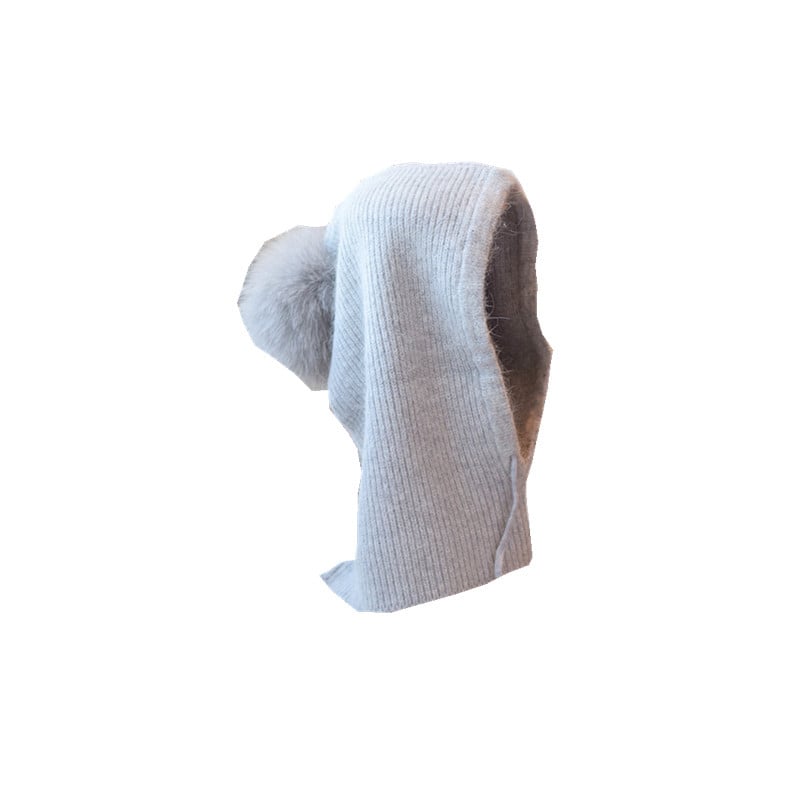 Winter Sweet Cute Rabbit Hair Knitted Hat Color Variation