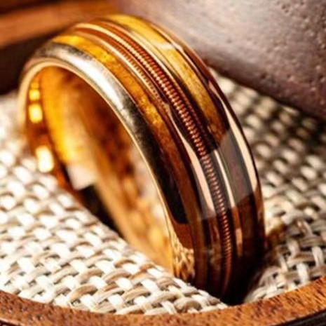 Fashion New Double Wood Grain Ring Image 1