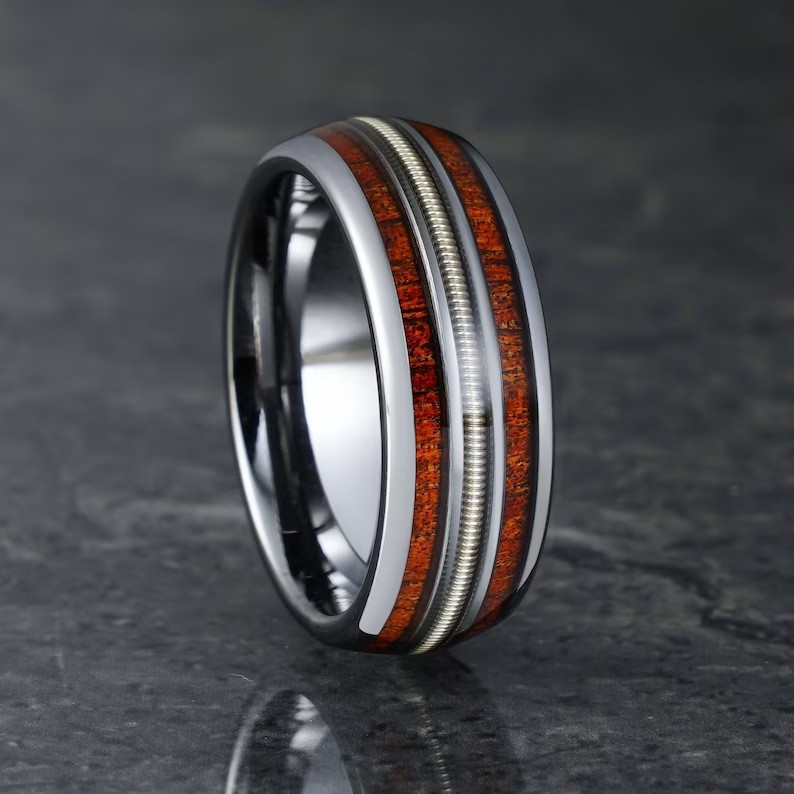 Fashion New Double Wood Grain Ring Image 3