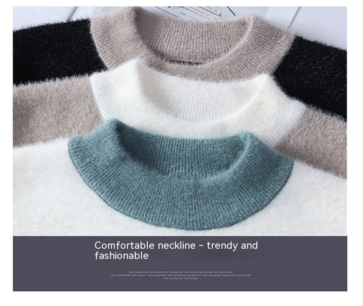 Men's Loose Thick Half Turtleneck Sweater