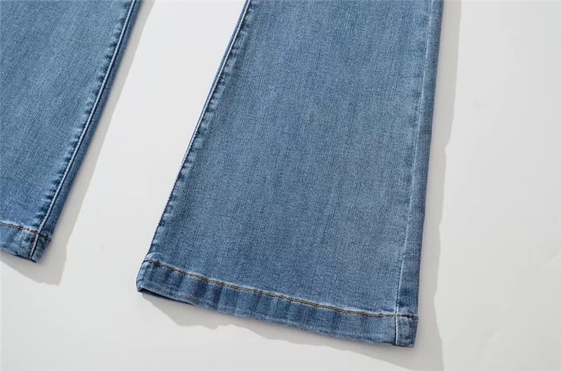 Trendy Black and Blue Denim Pants