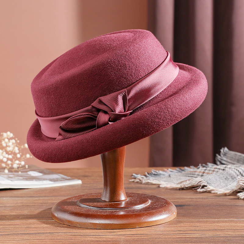 French Style Retro Bucket Hat - Black