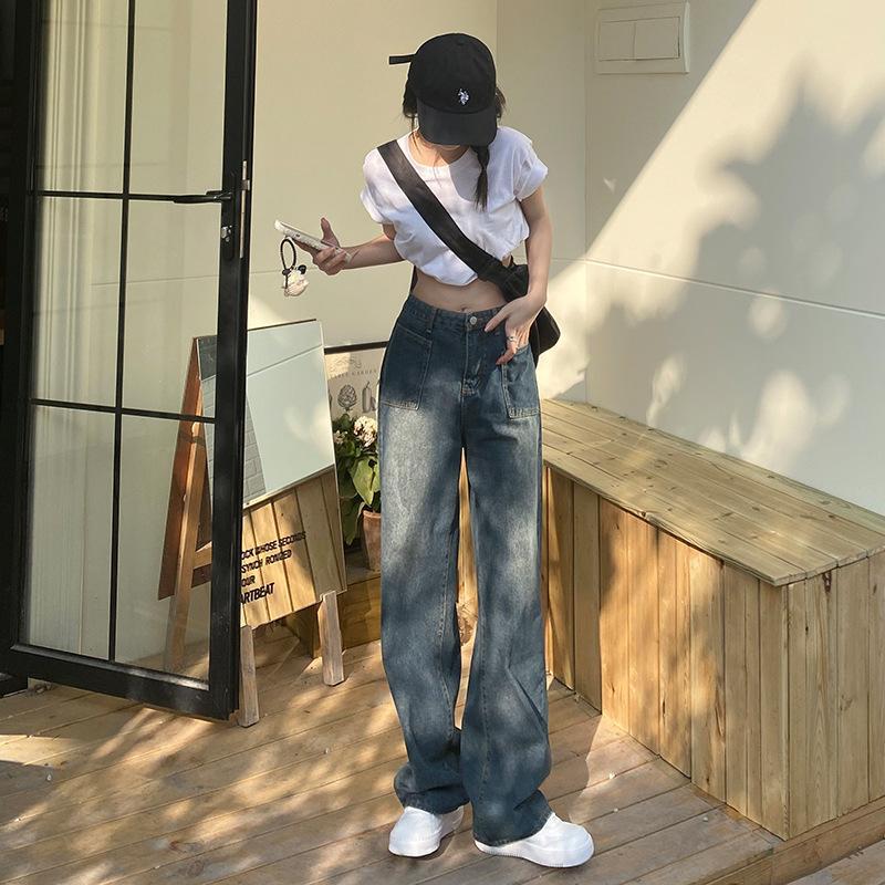 Women's Retro High Waist Jeans Image 5