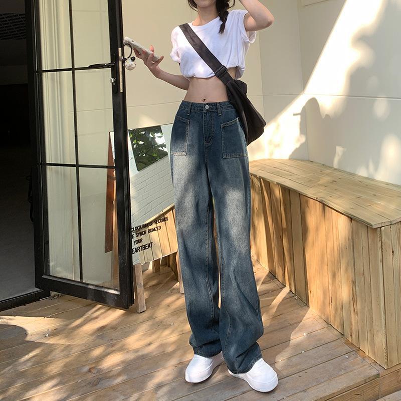 Women's Retro High Waist Jeans Image 2