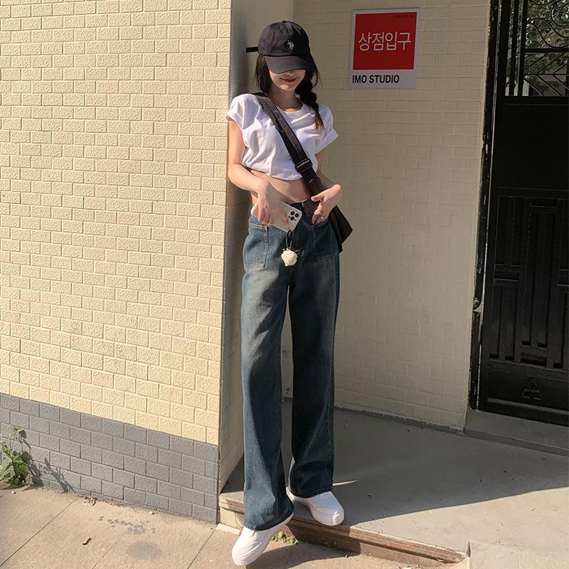 Women's Retro High Waist Jeans Image 7