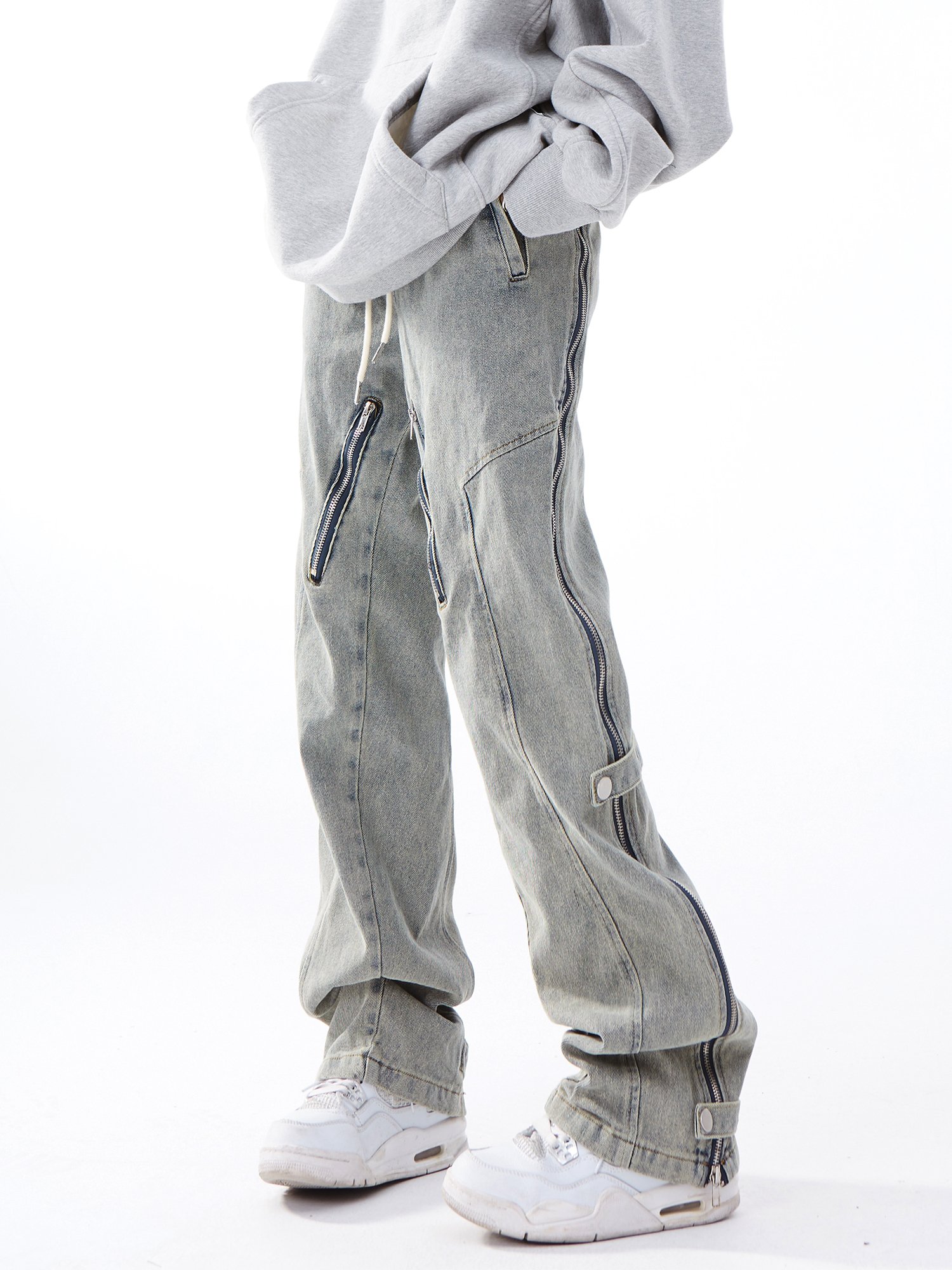 Niche Distressed Wash Jeans 1