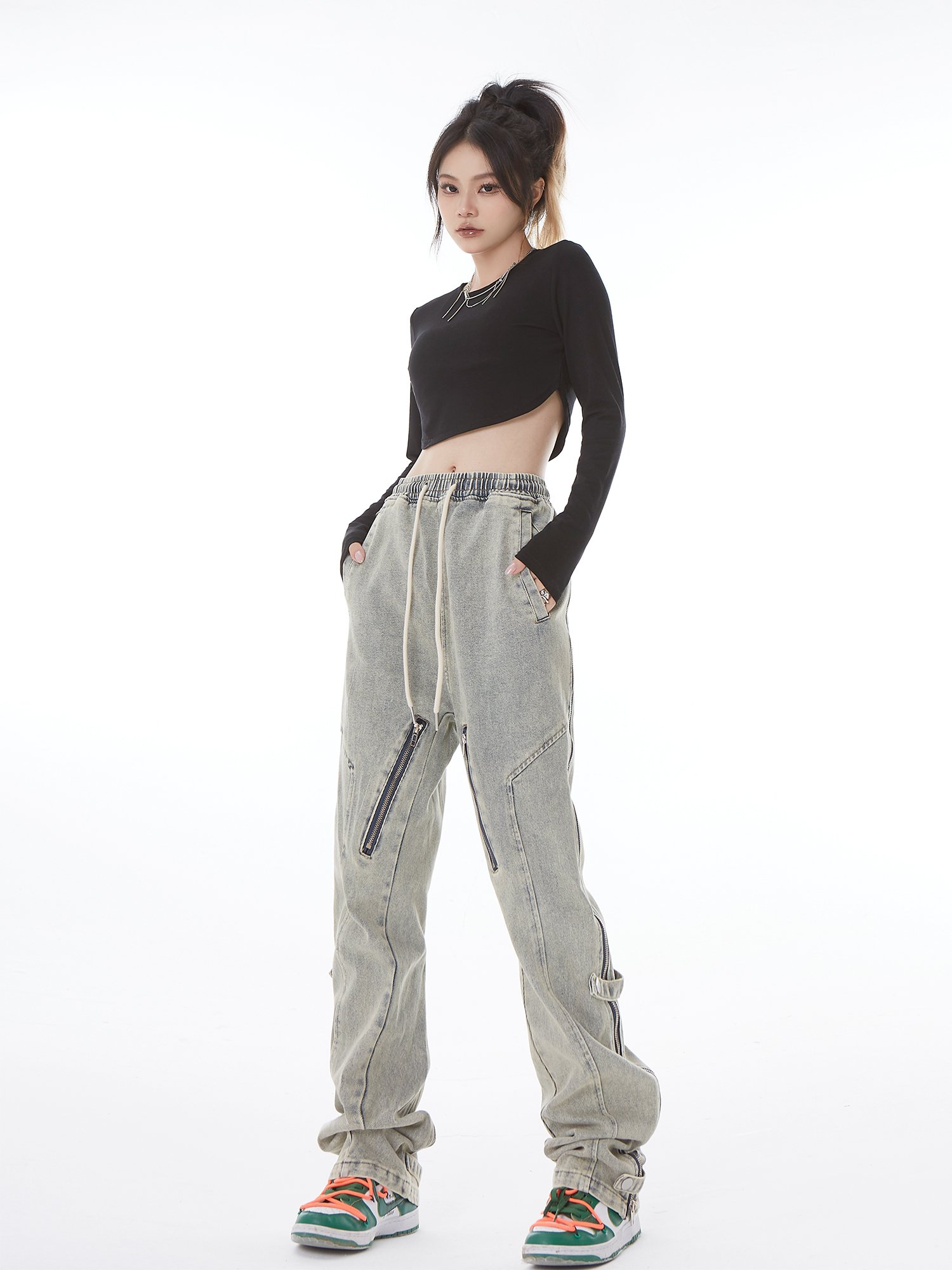 Niche Distressed Wash Jeans 10