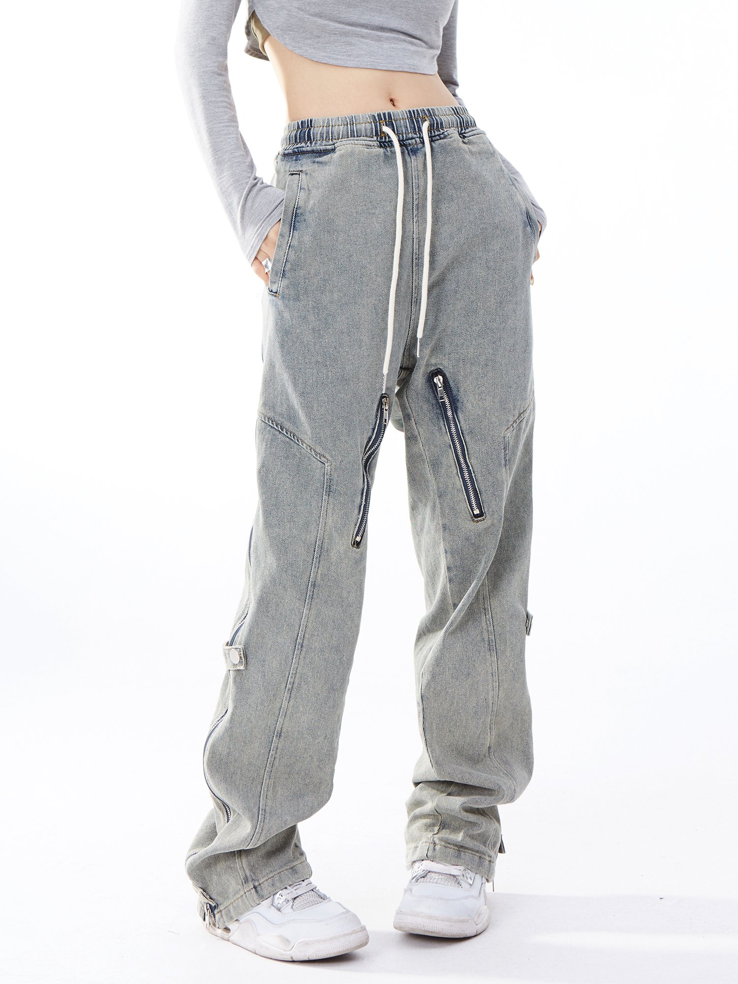 Niche Distressed Wash Jeans 4