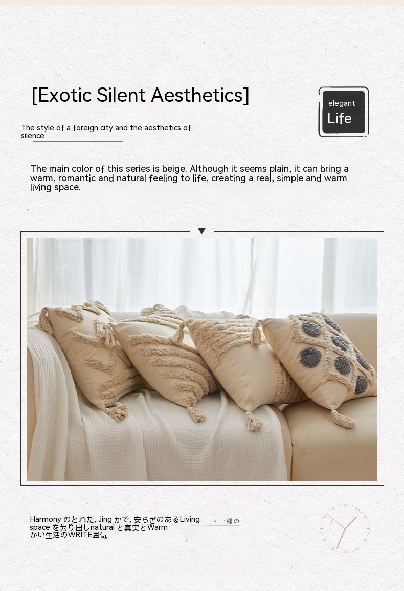 Plush Tassels Pillowcase 4