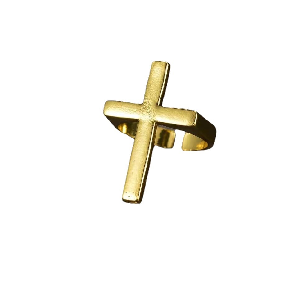 Black Cross Ring - View 2