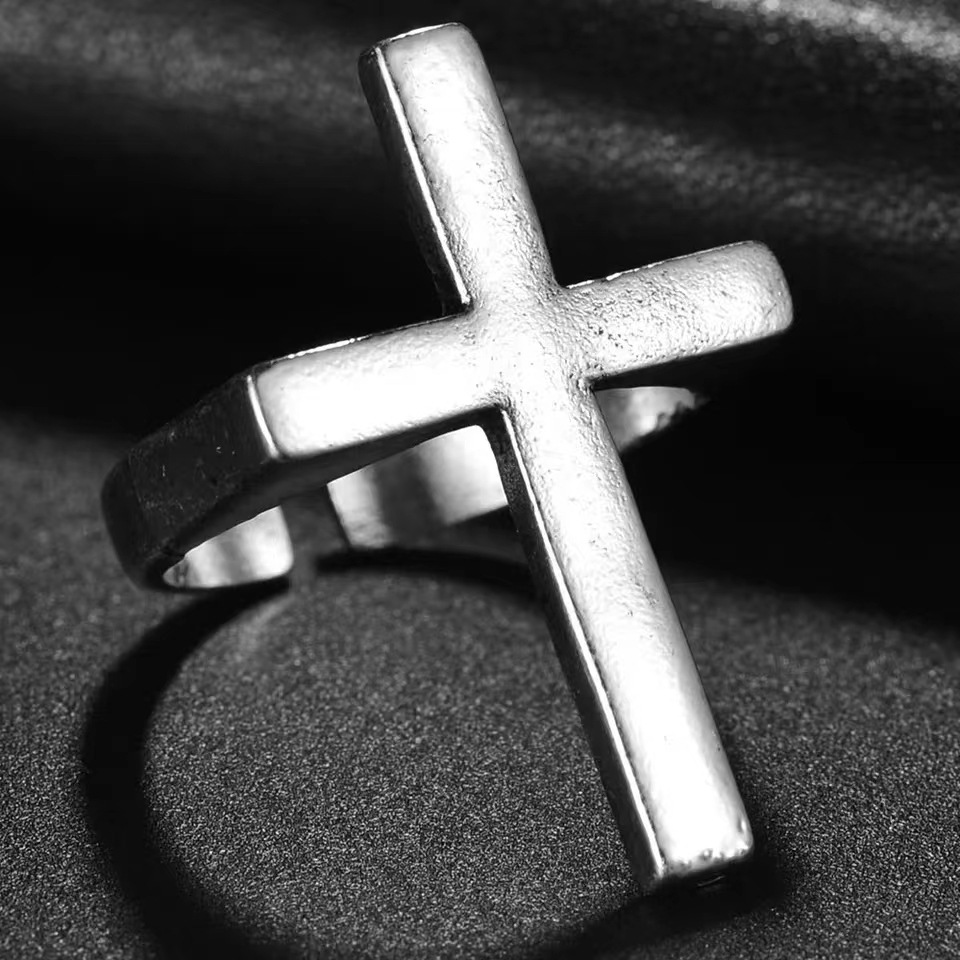Black Cross Ring - View 3