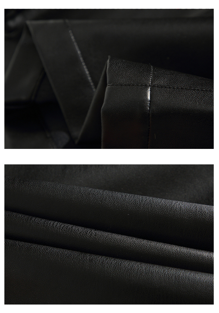 Men's PU Leather Pants Back View