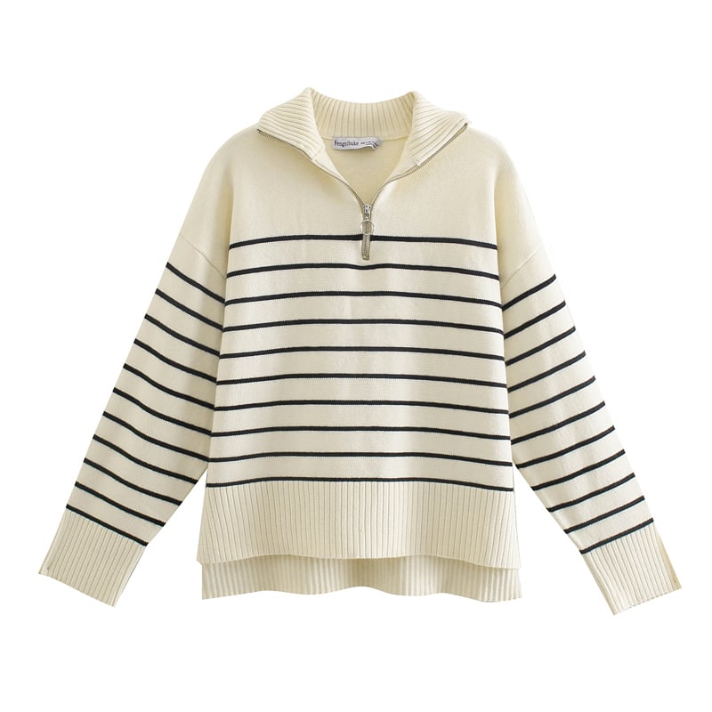Striped Sweater Coat 2