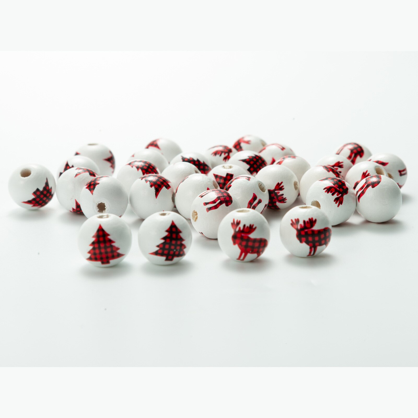 Christmas Wood Beads 1