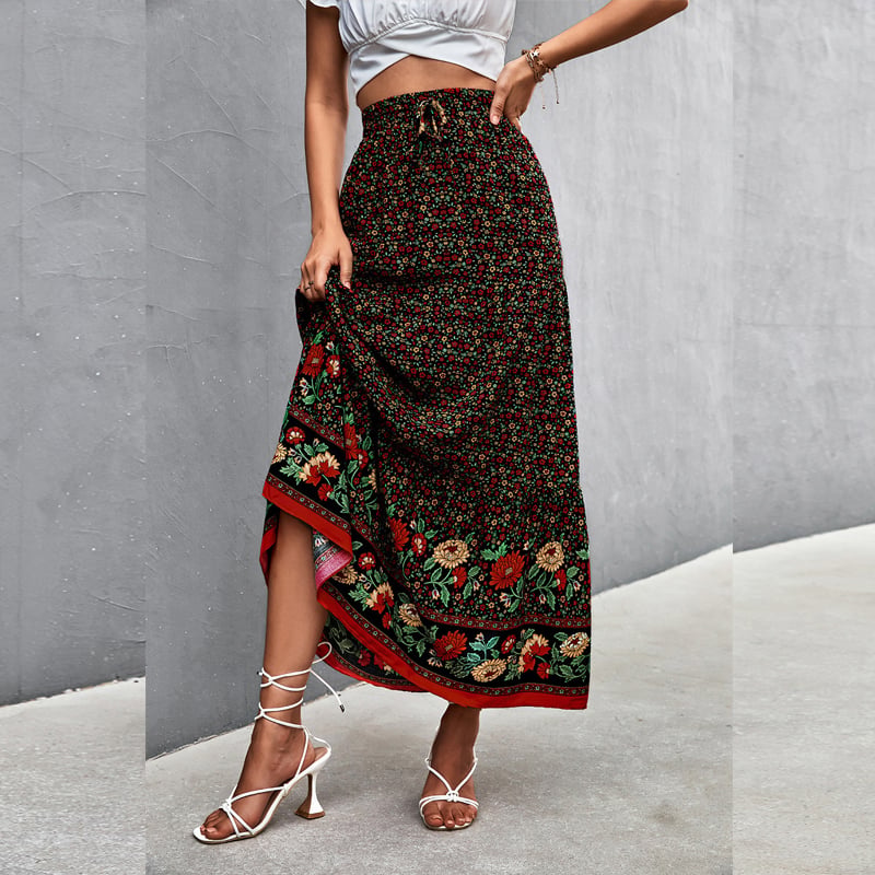 Floral Long Skirt