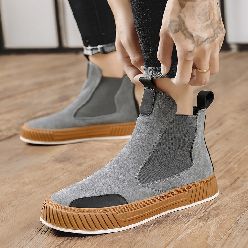Thick Bottom Work Shoes Youth Booties - Lifestyle Image