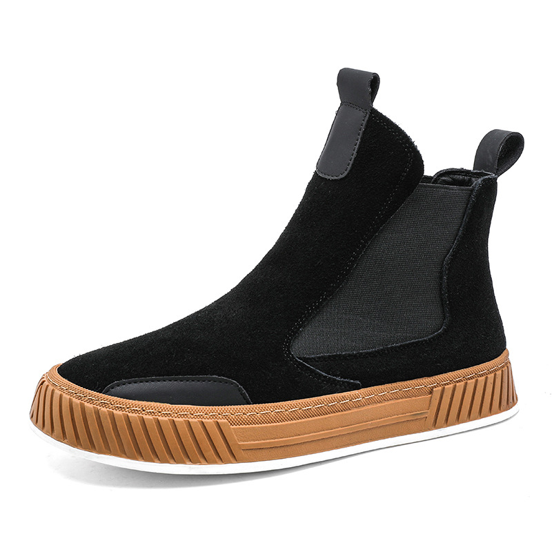 Thick Bottom Work Shoes Youth Booties - Back View