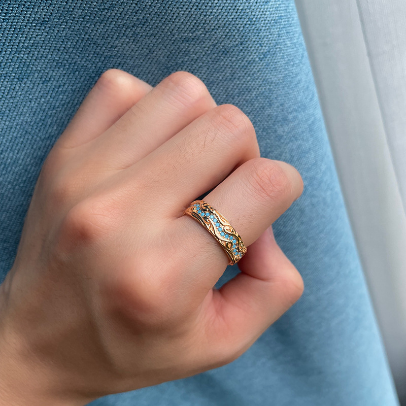 Anillo Retro Zafiro Nicho - Imagen 1