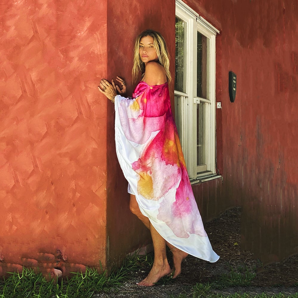 Sloping Shoulder Casual Beach Vacation Swing Dress