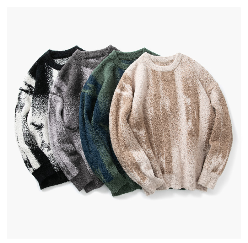 Casual Loose Oil Painting Sweater