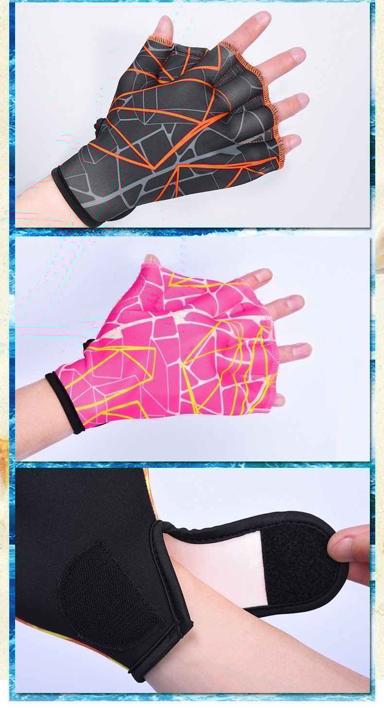 Swimming Gloves on water