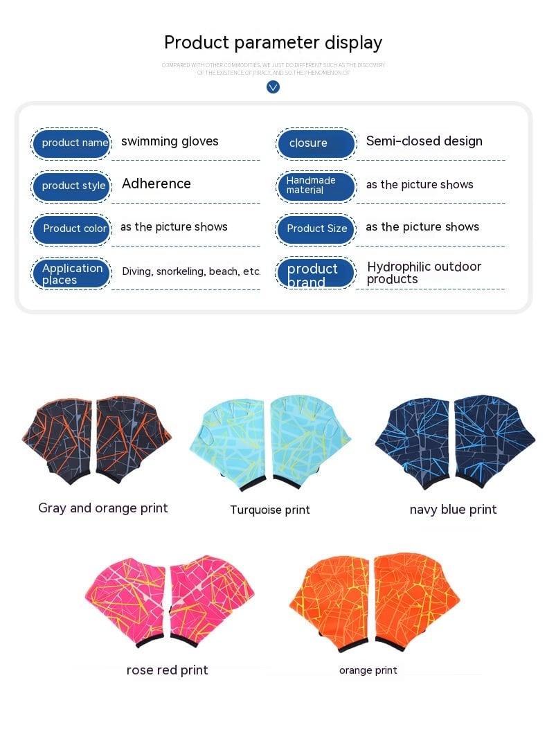 Swimming Gloves display