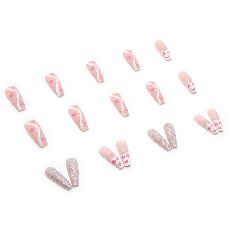 Wearable Finished Nail Beauty Love Fake Nails 1