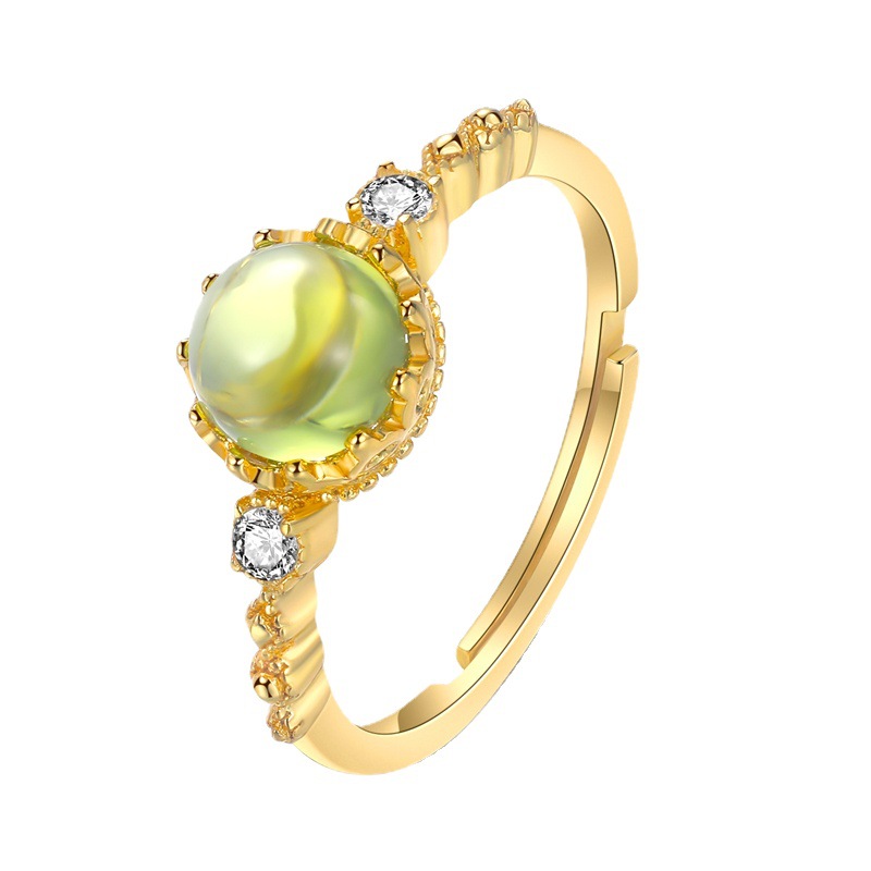 Women's Fashion Simple Vintage Temperament Ring - Olive Green 2