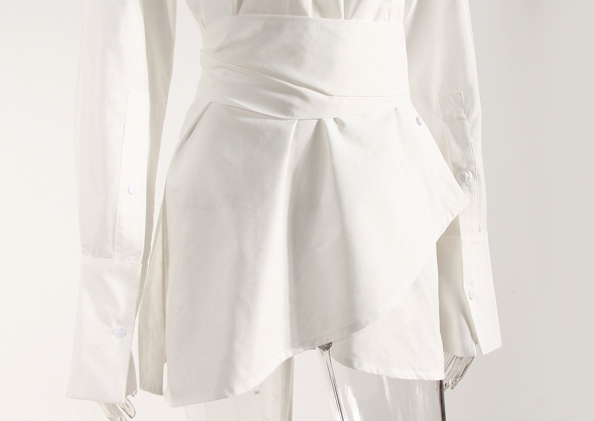 Women's Fashion Irregular Shirt Dress 4