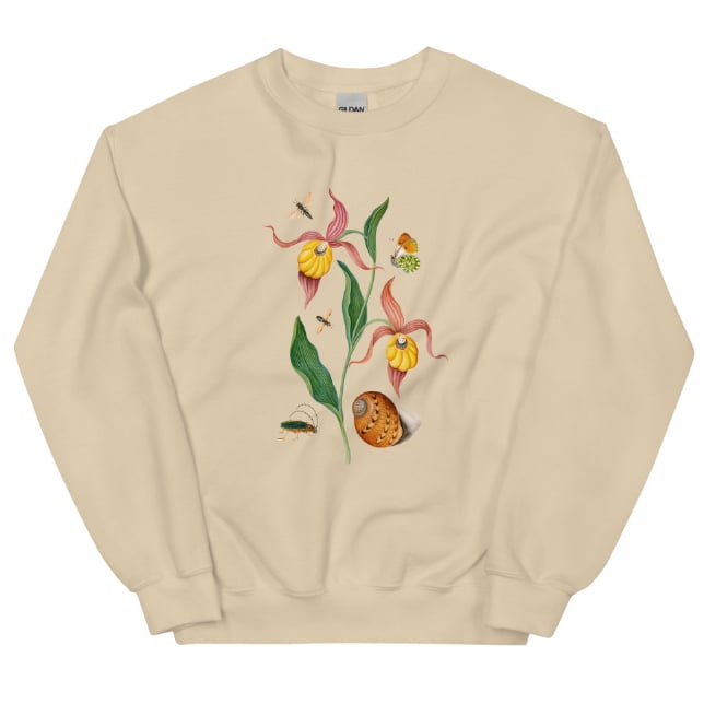 Orchid Flower Sweatshirt - Close Up