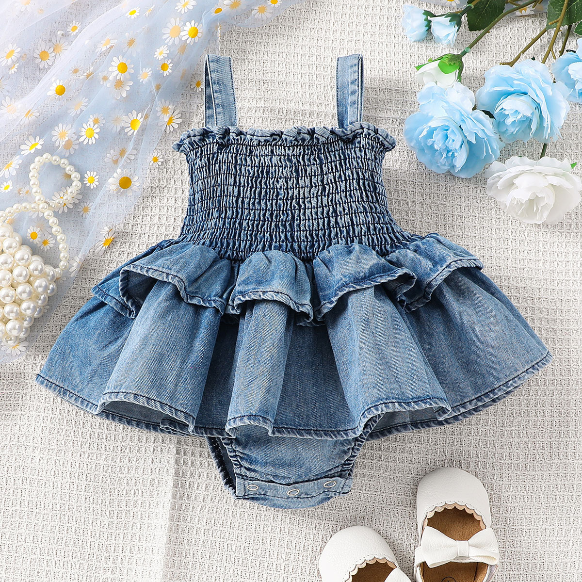 Denim Dress Front View