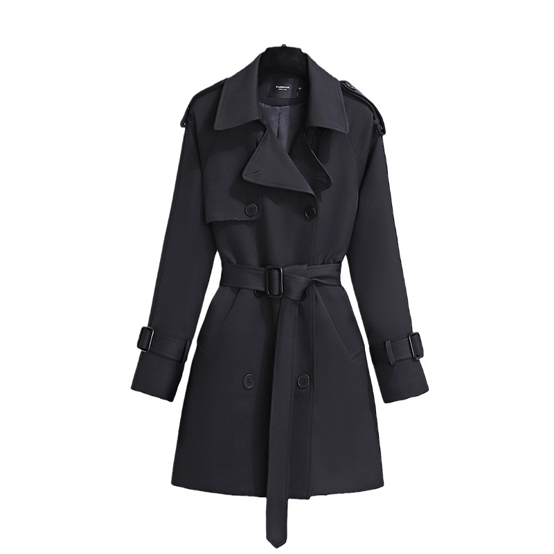 Short Trench Coat Black