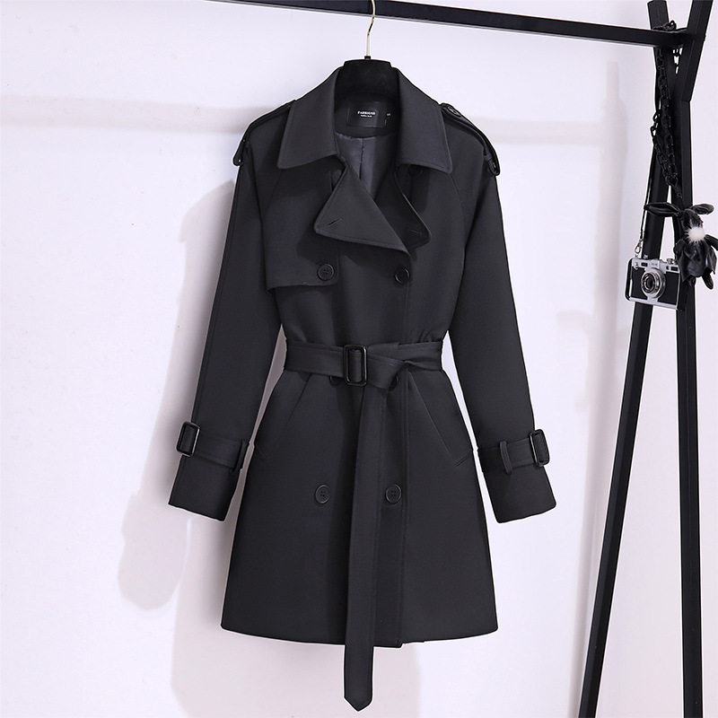 Short Trench Coat Black