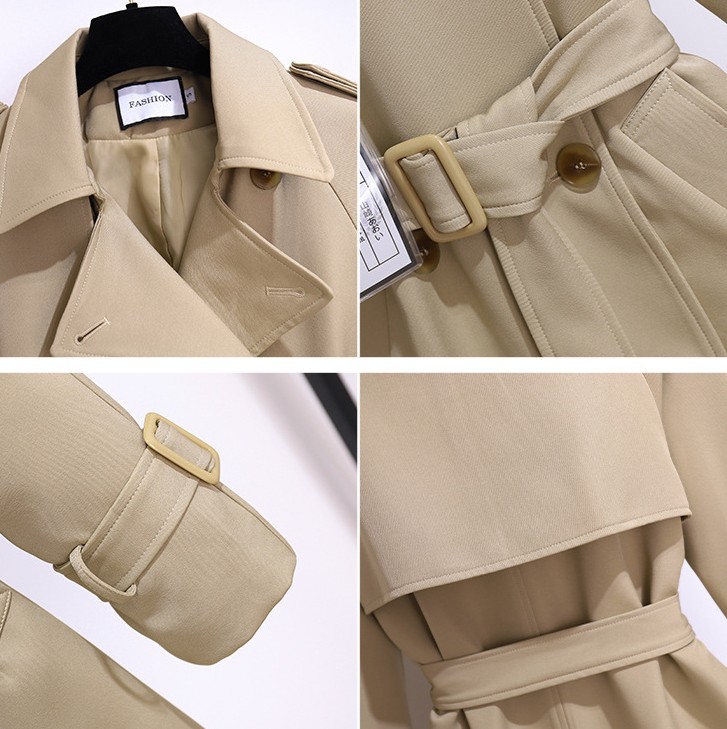 Short Trench Coat Khaki