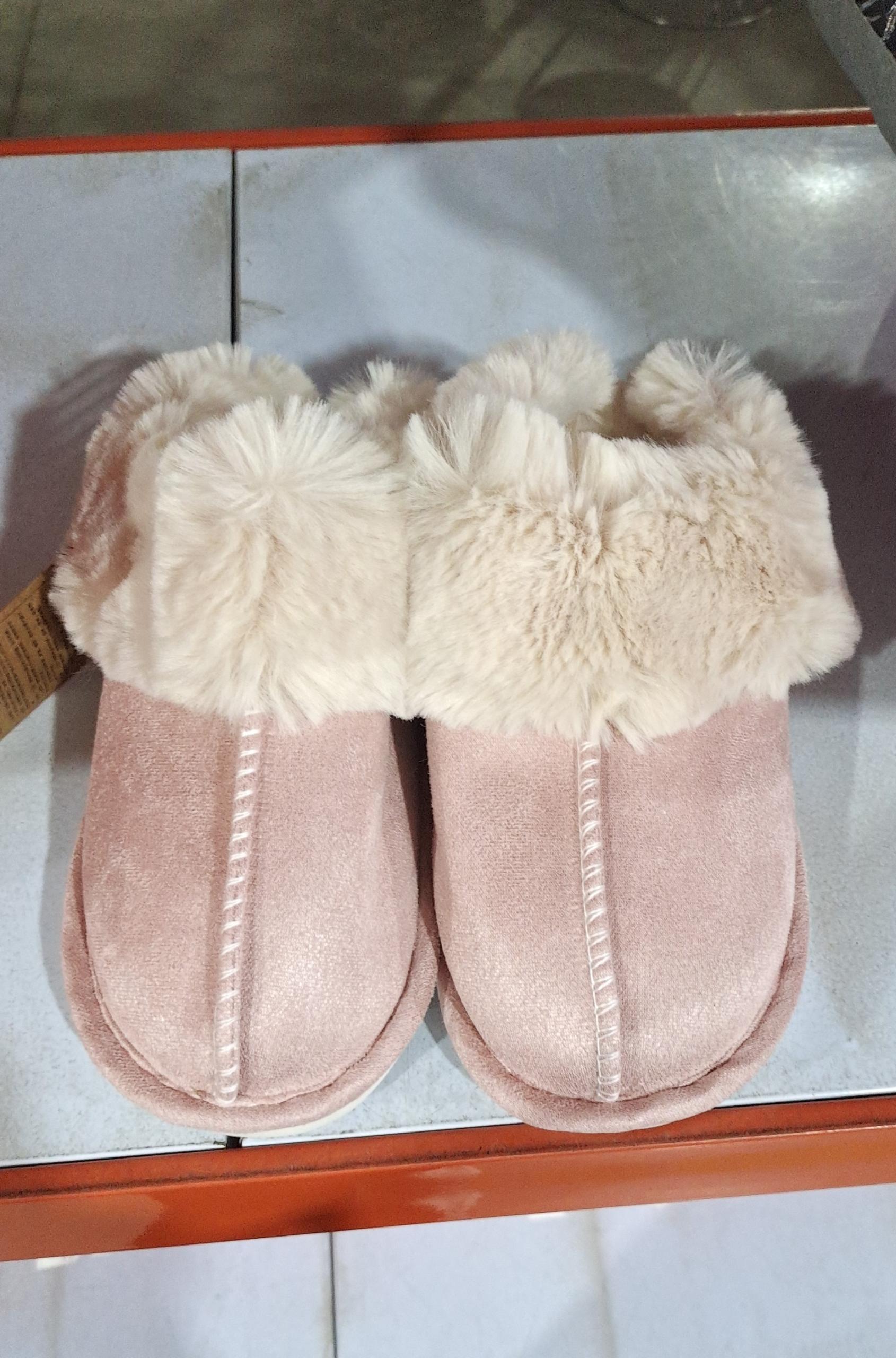 Suede Cotton Slippers Display