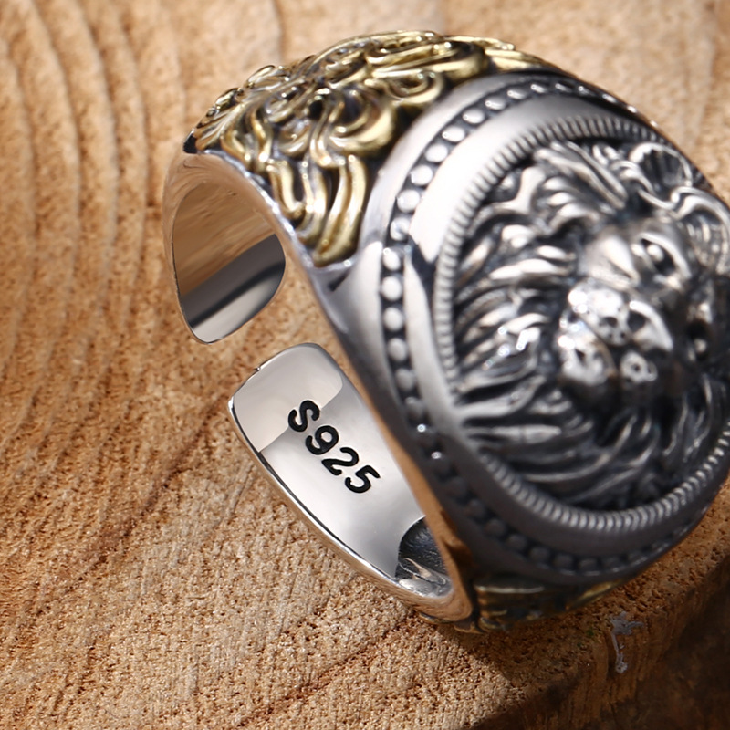 Lion Vintage Distressed Ring Image 5